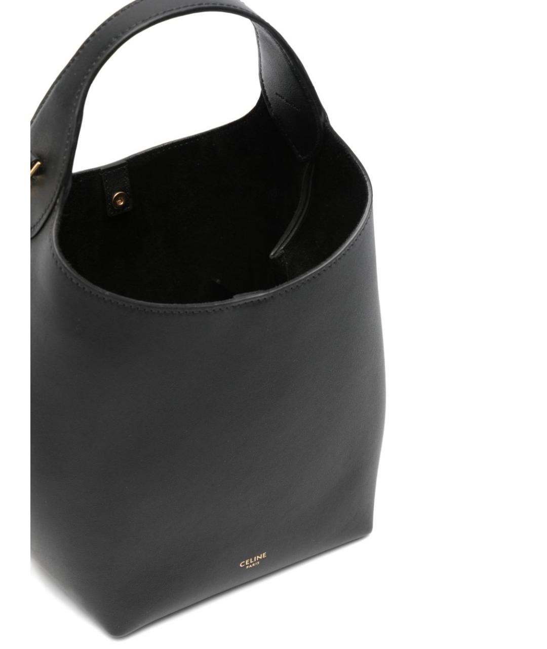 CELINE Черная кожаная сумка через плечо, фото 5