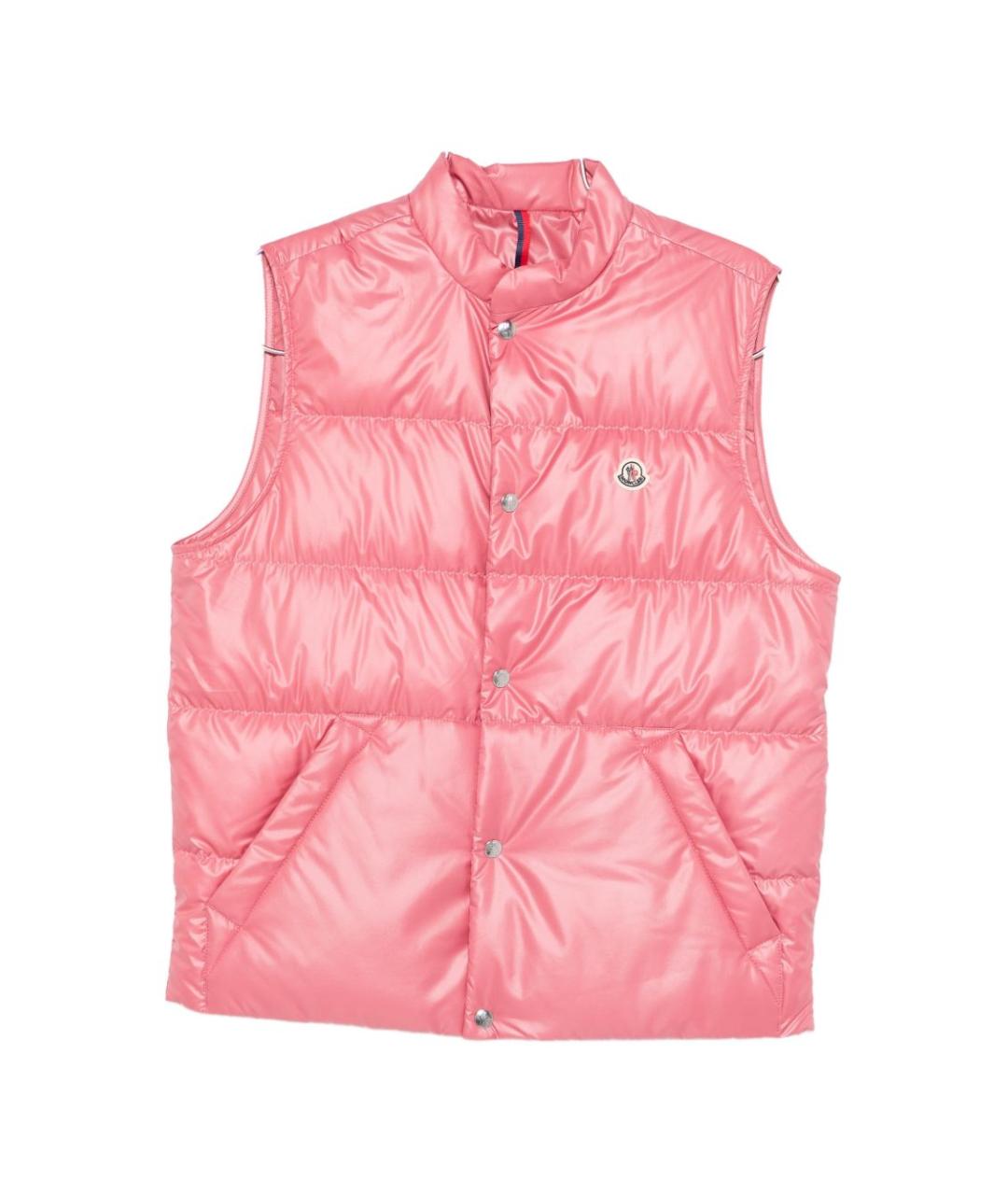 MONCLER Розовый полиэстеровый жилет, фото 1