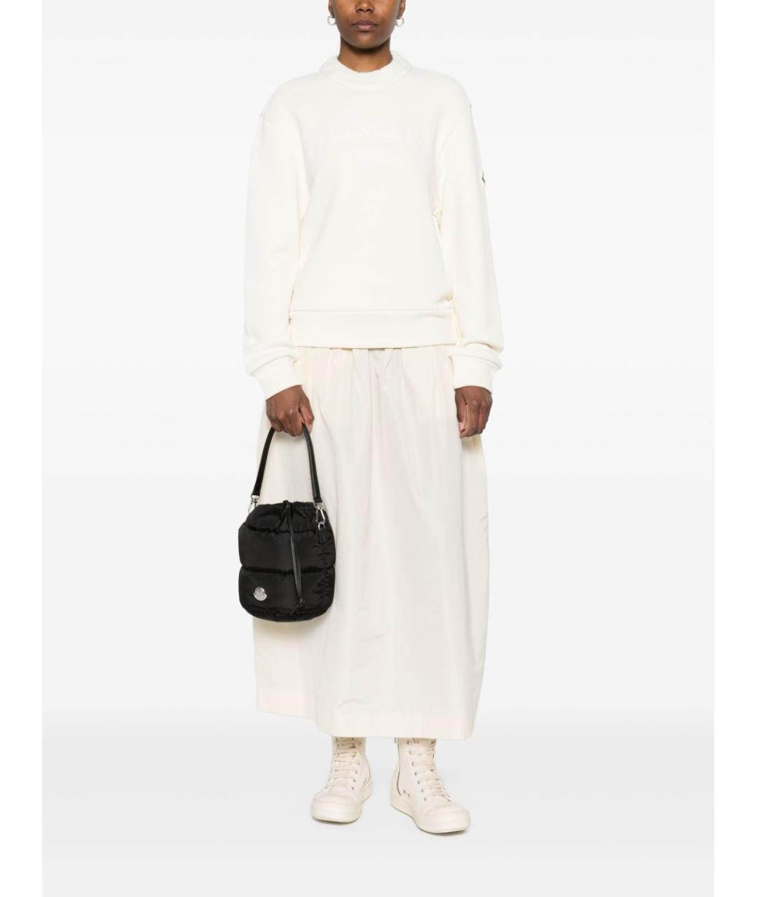 MONCLER Черная синтетическая сумка с короткими ручками, фото 2