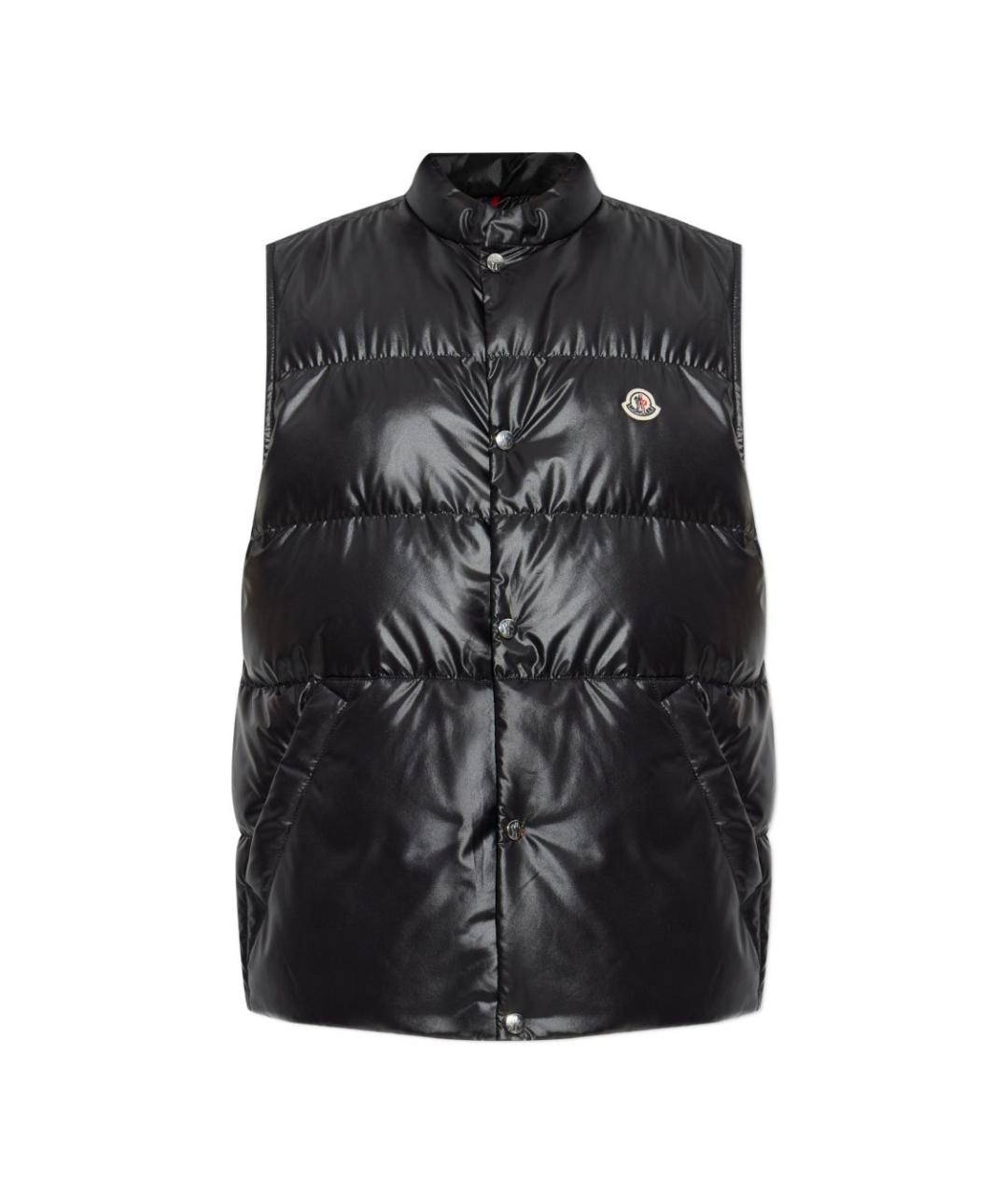 MONCLER Черный полиэстеровый жилет, фото 1