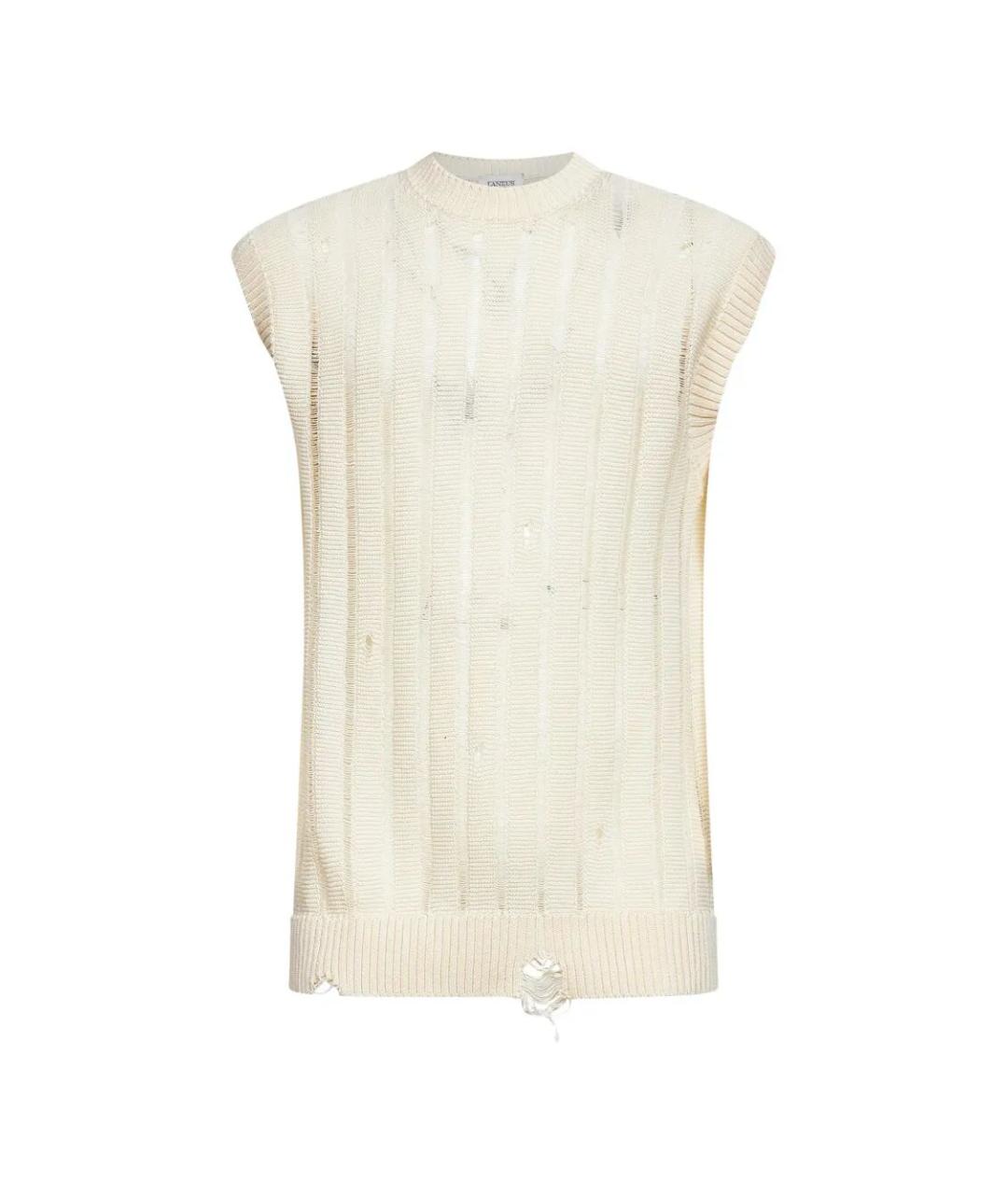 LANEUS Бежевый хлопковый джемпер / свитер, фото 1