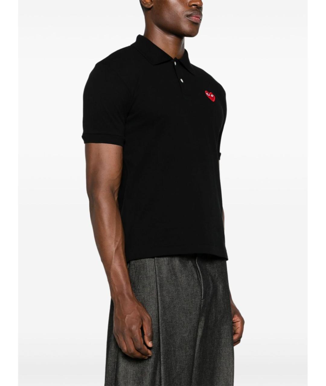 COMME DES GARÇONS Черная хлопковая футболка, фото 5