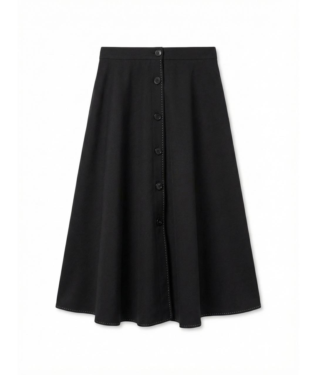 NISSA Черная льняная юбка миди, фото 1