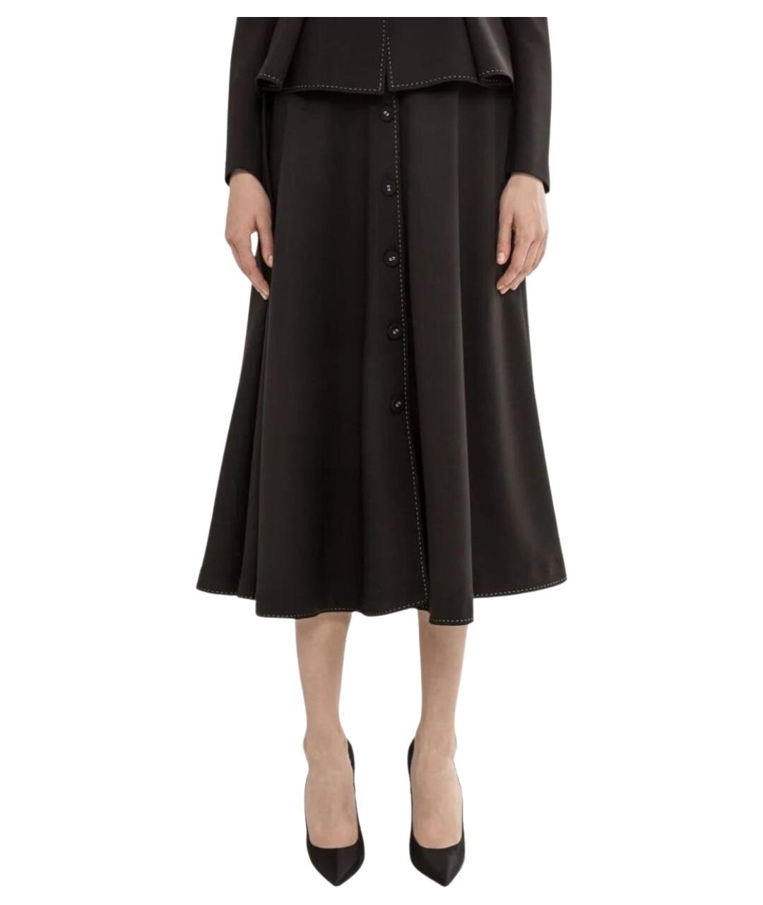 NISSA Черная льняная юбка миди, фото 2