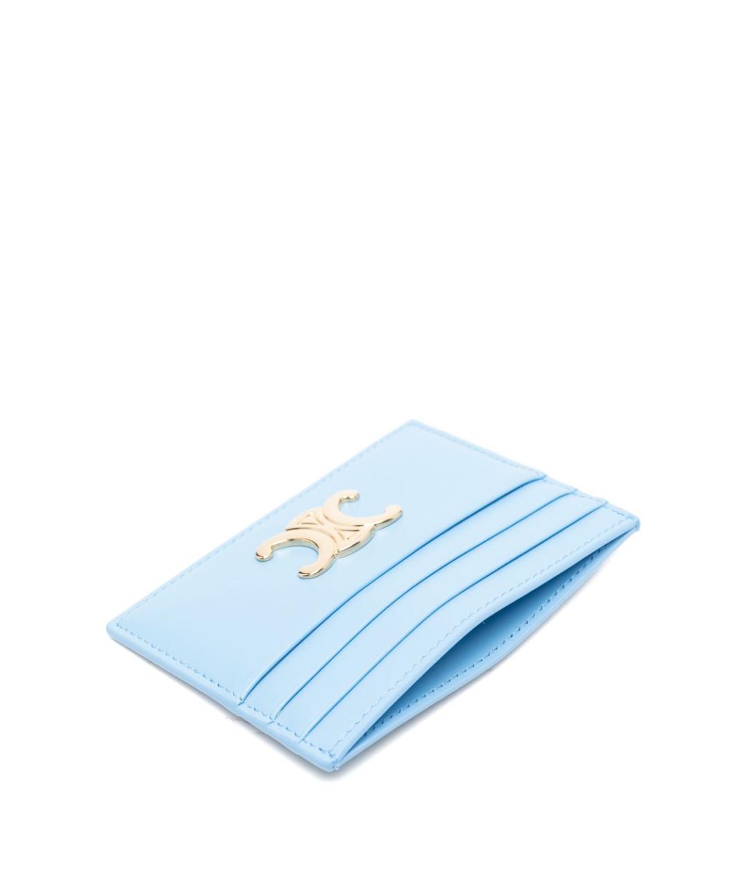 CELINE Голубой кожаный кардхолдер, фото 2