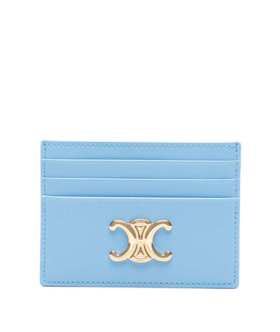 CELINE Голубой кожаный кардхолдер, фото 1