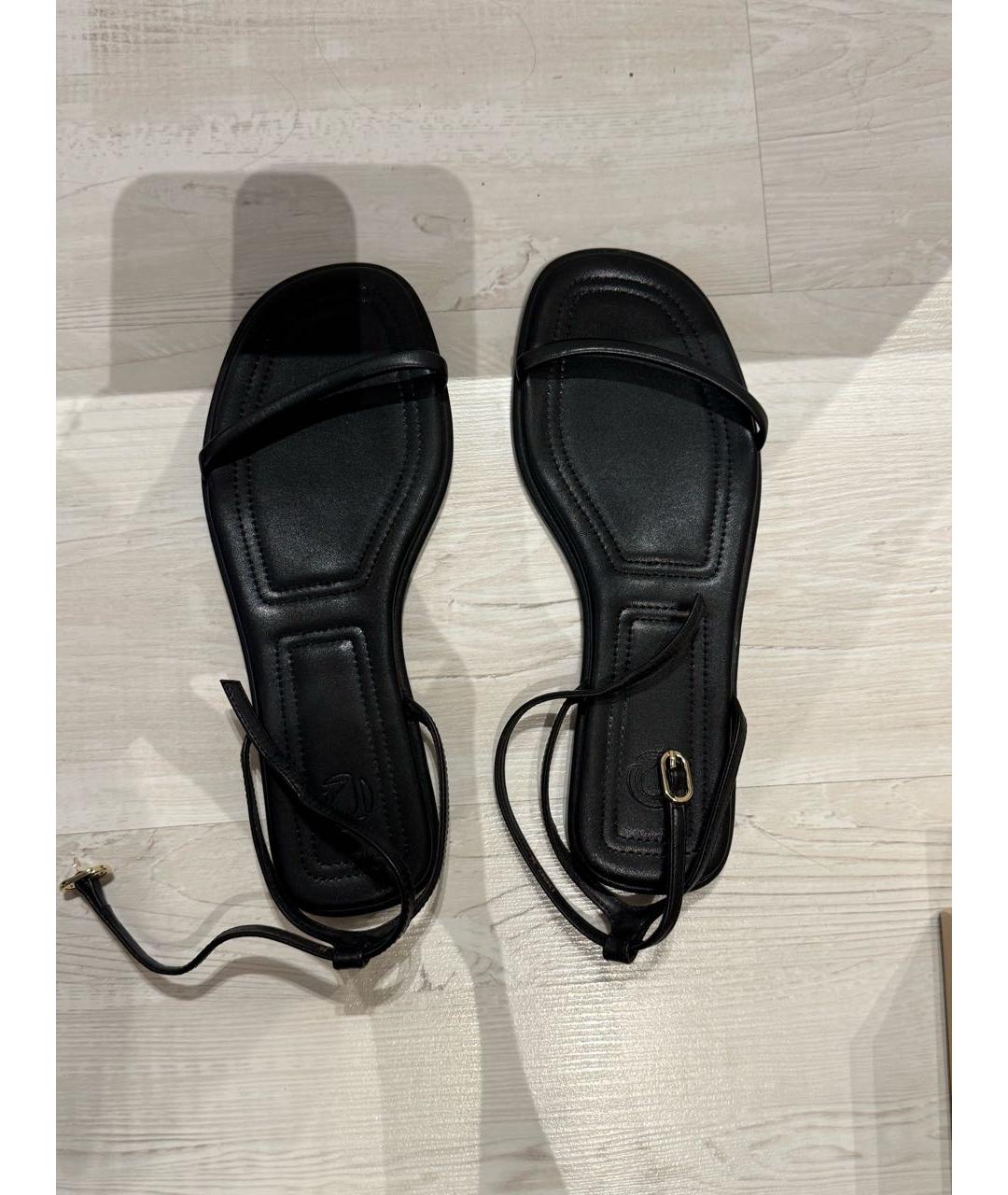 12 STOREEZ Черные кожаные сандалии, фото 2