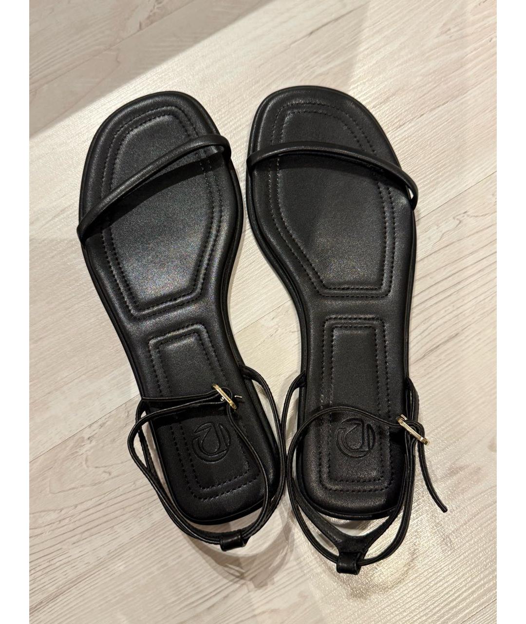 12 STOREEZ Черные кожаные сандалии, фото 8
