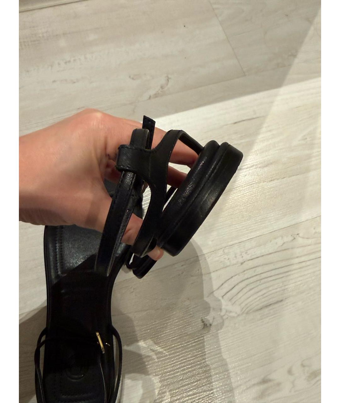 12 STOREEZ Черные кожаные сандалии, фото 6