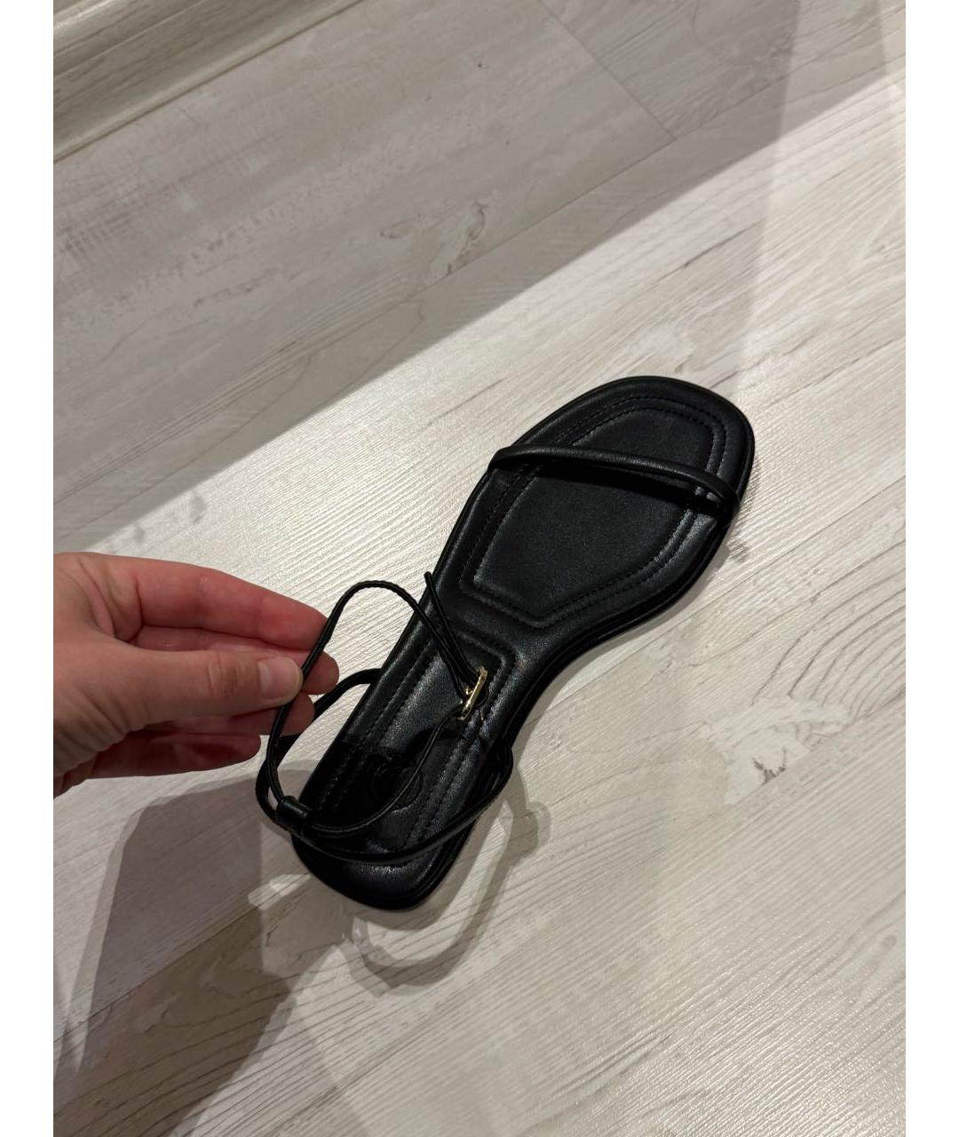 12 STOREEZ Черные кожаные сандалии, фото 7
