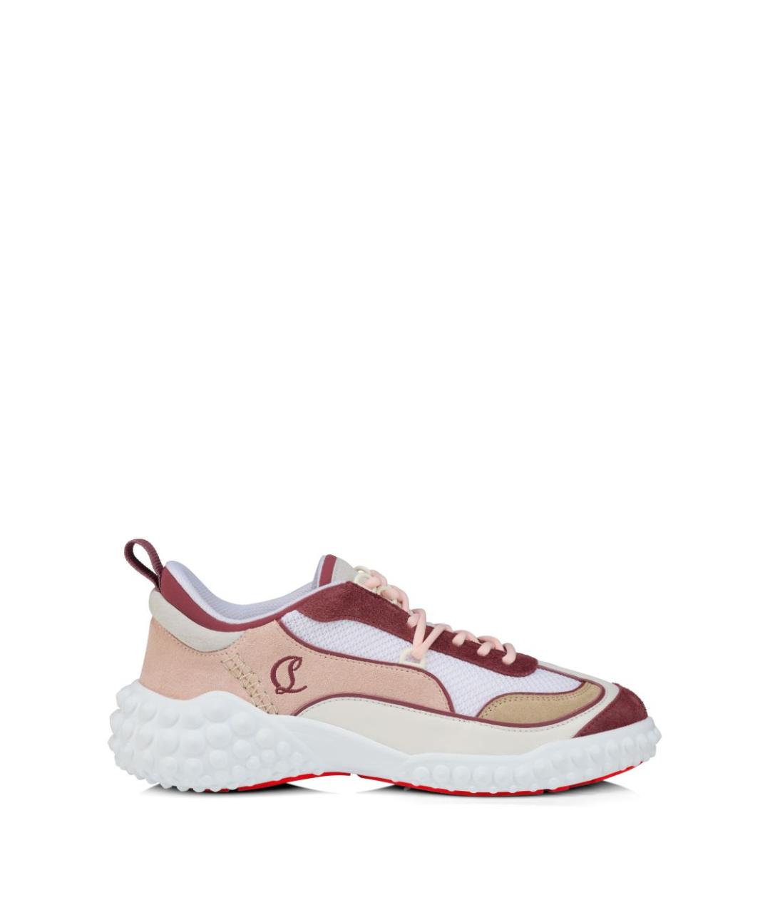 CHRISTIAN LOUBOUTIN Розовые замшевые кроссовки, фото 1