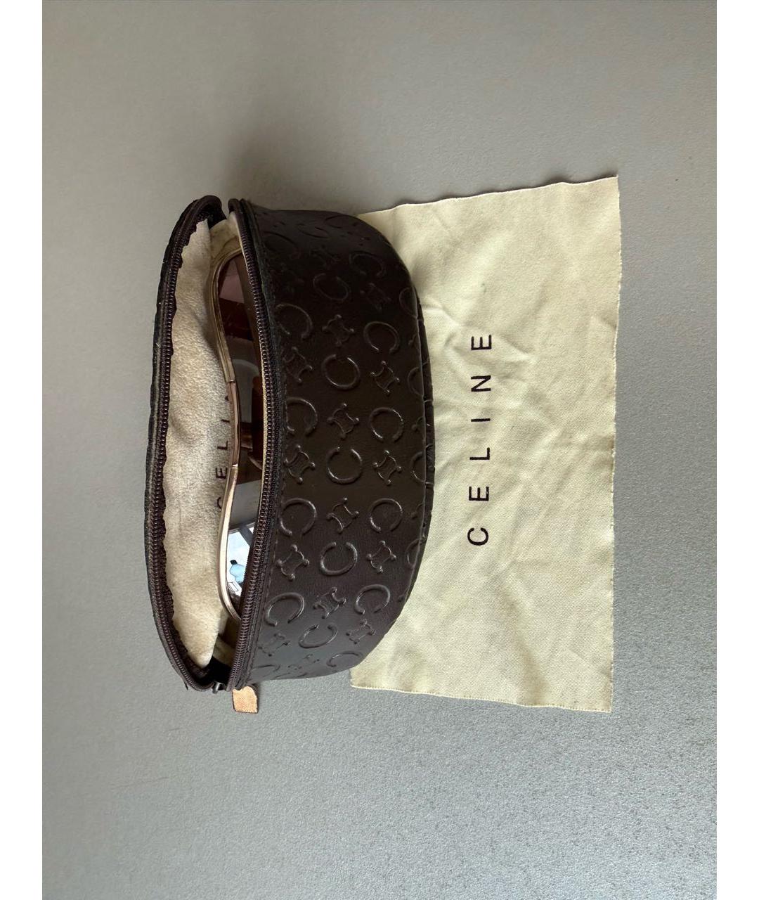 CELINE Золотые металлические солнцезащитные очки, фото 4