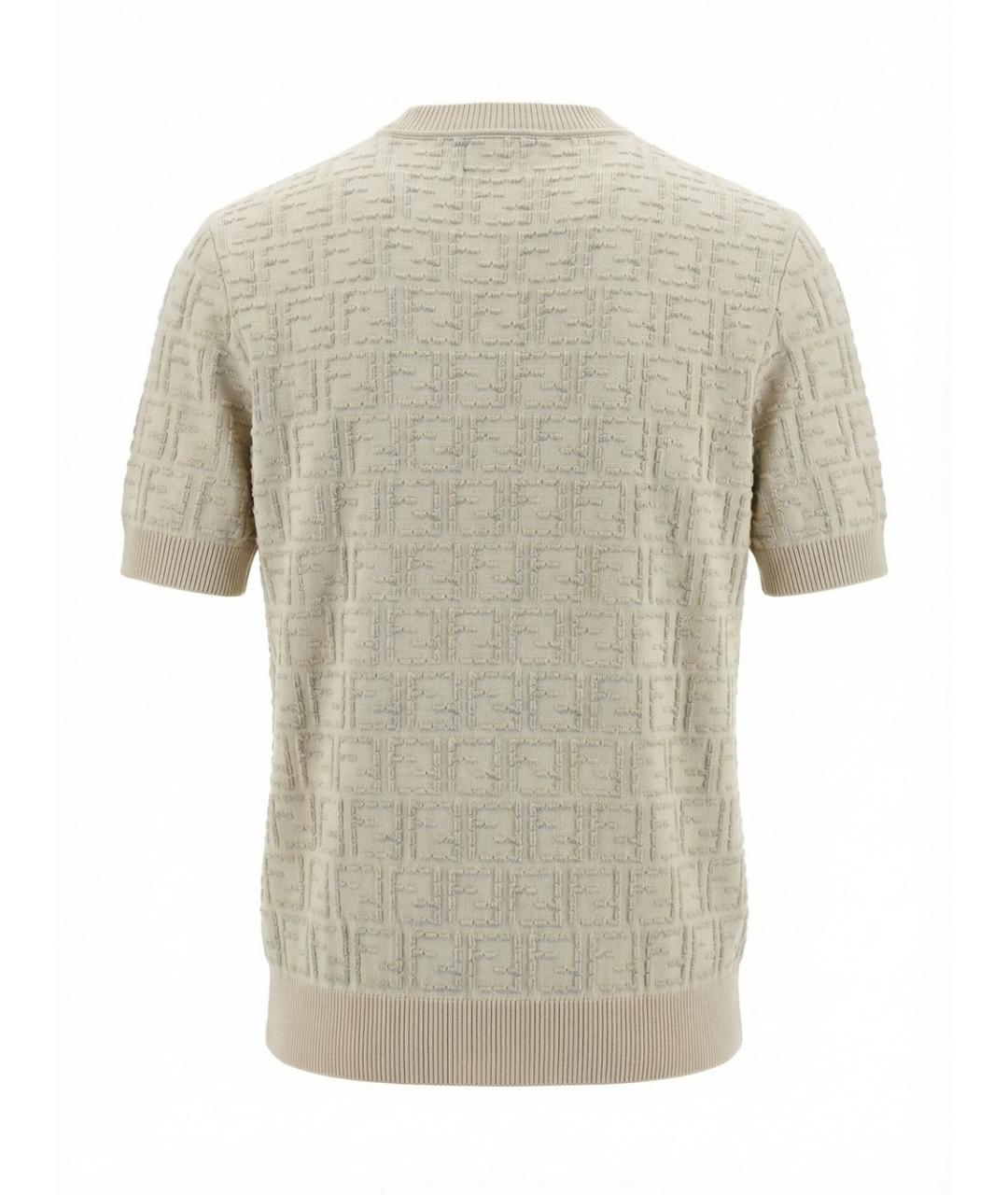 FENDI Бежевый хлопковый джемпер / свитер, фото 2