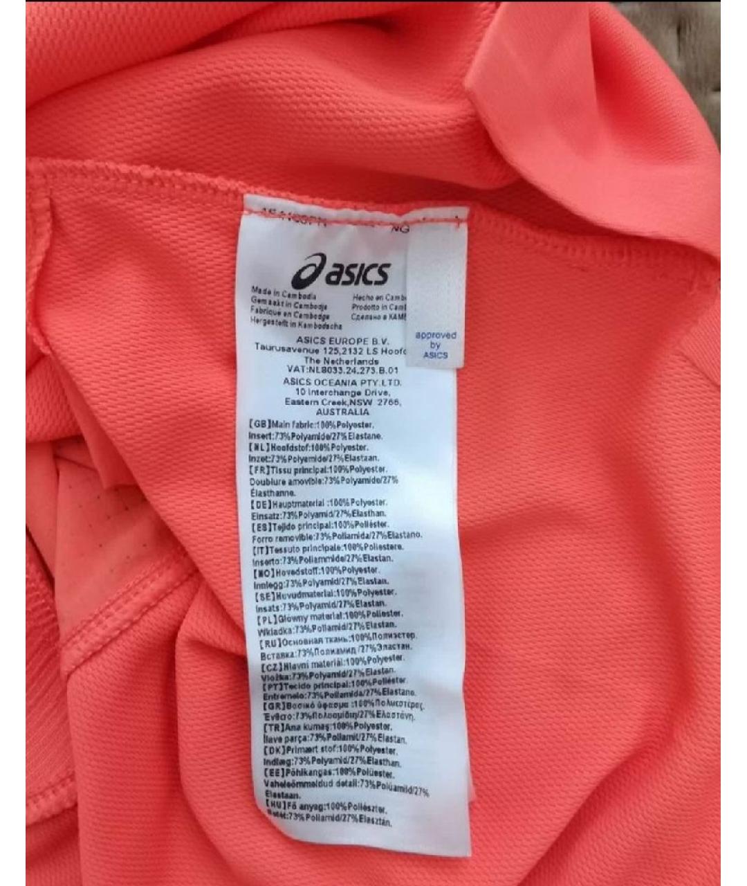 ASICS Оранжевое поло с коротким рукавом, фото 3