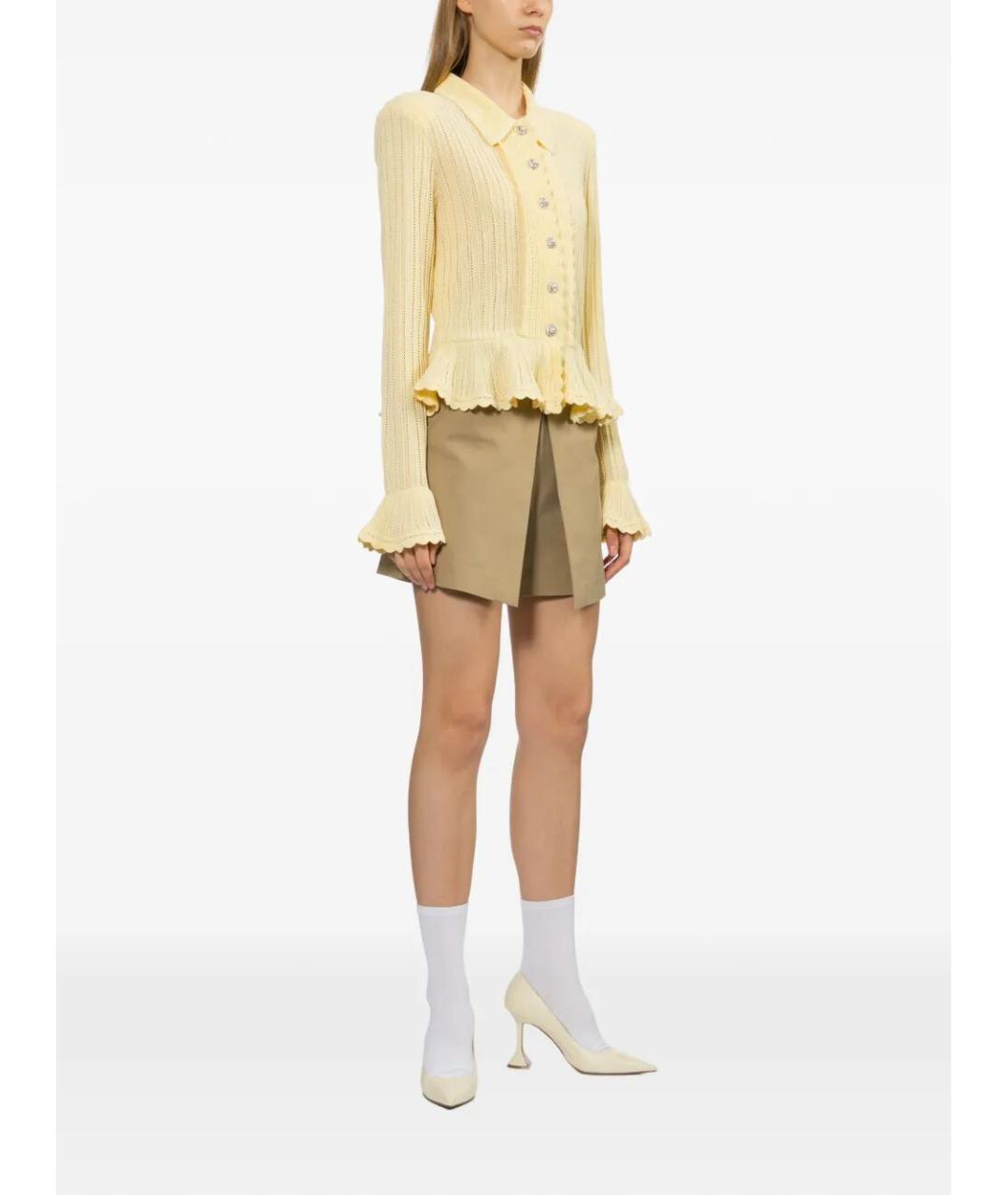 SELF-PORTRAIT Бежевые полиэстеровые шорты, фото 2