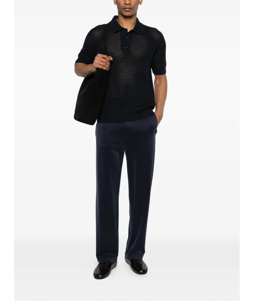 PRADA Темно-синее поло с коротким рукавом, фото 2