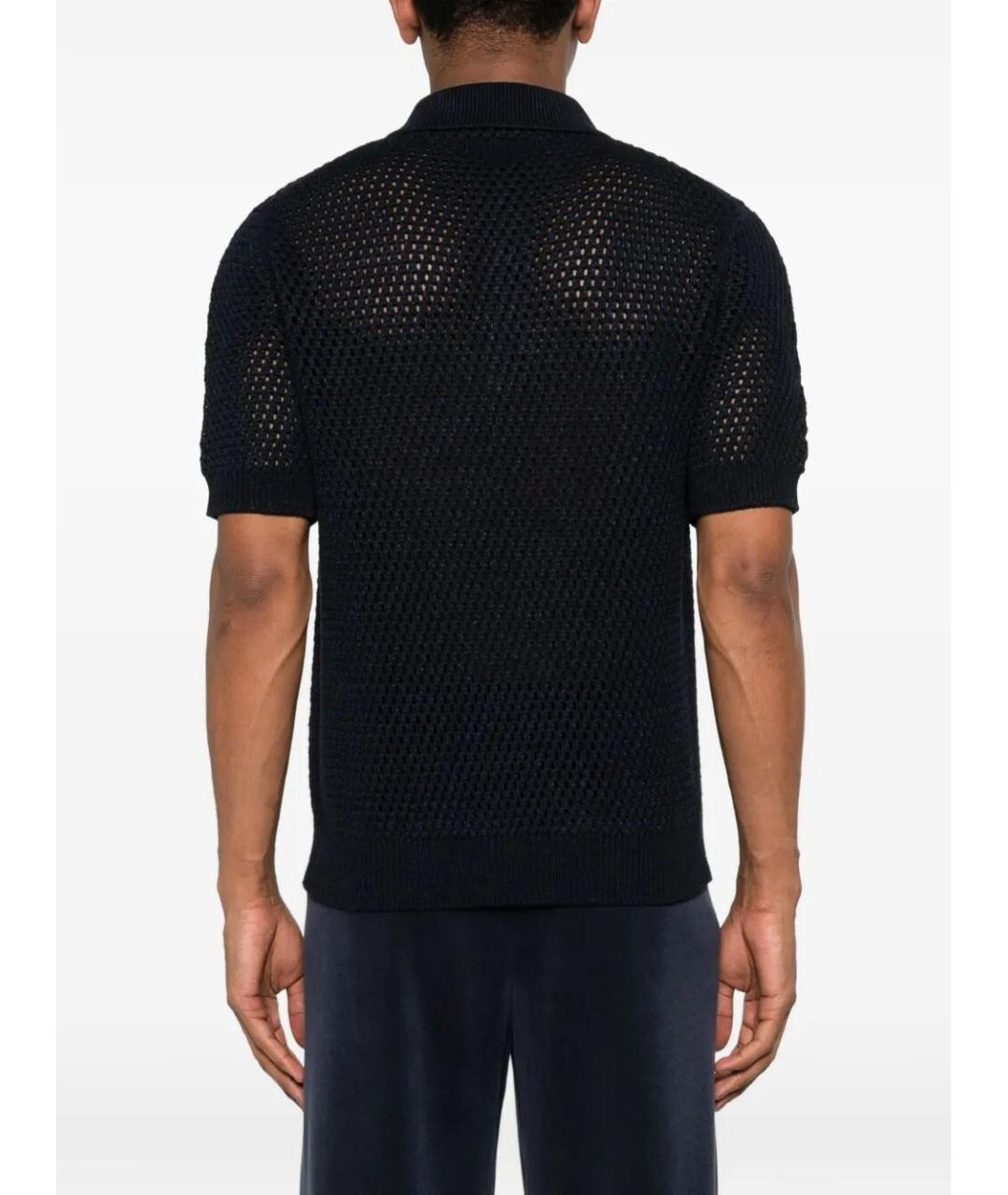 PRADA Темно-синее поло с коротким рукавом, фото 3