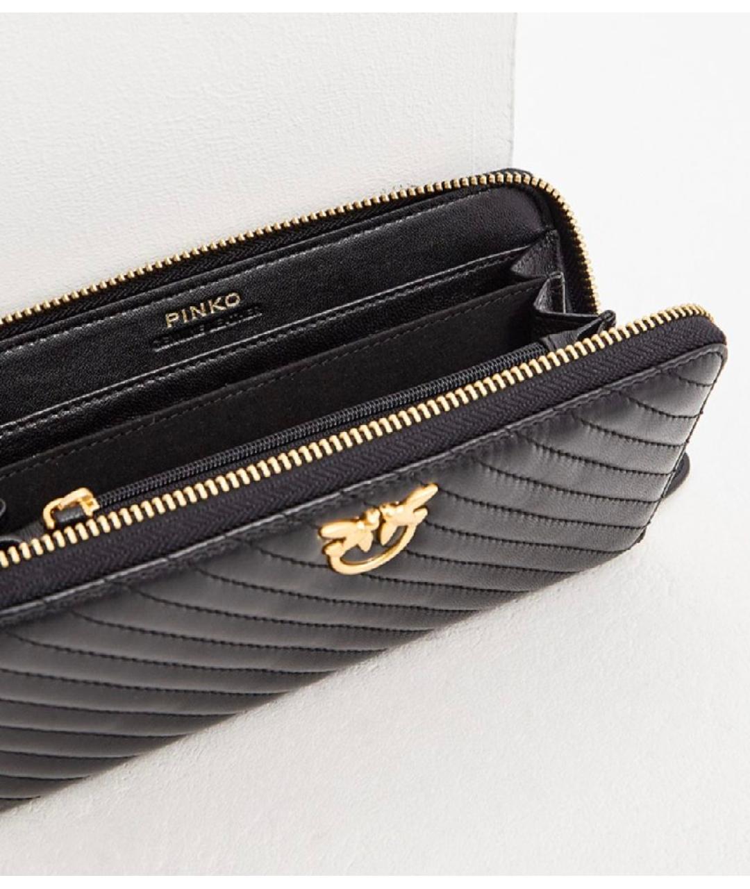 PINKO Черный кожаный кошелек, фото 4