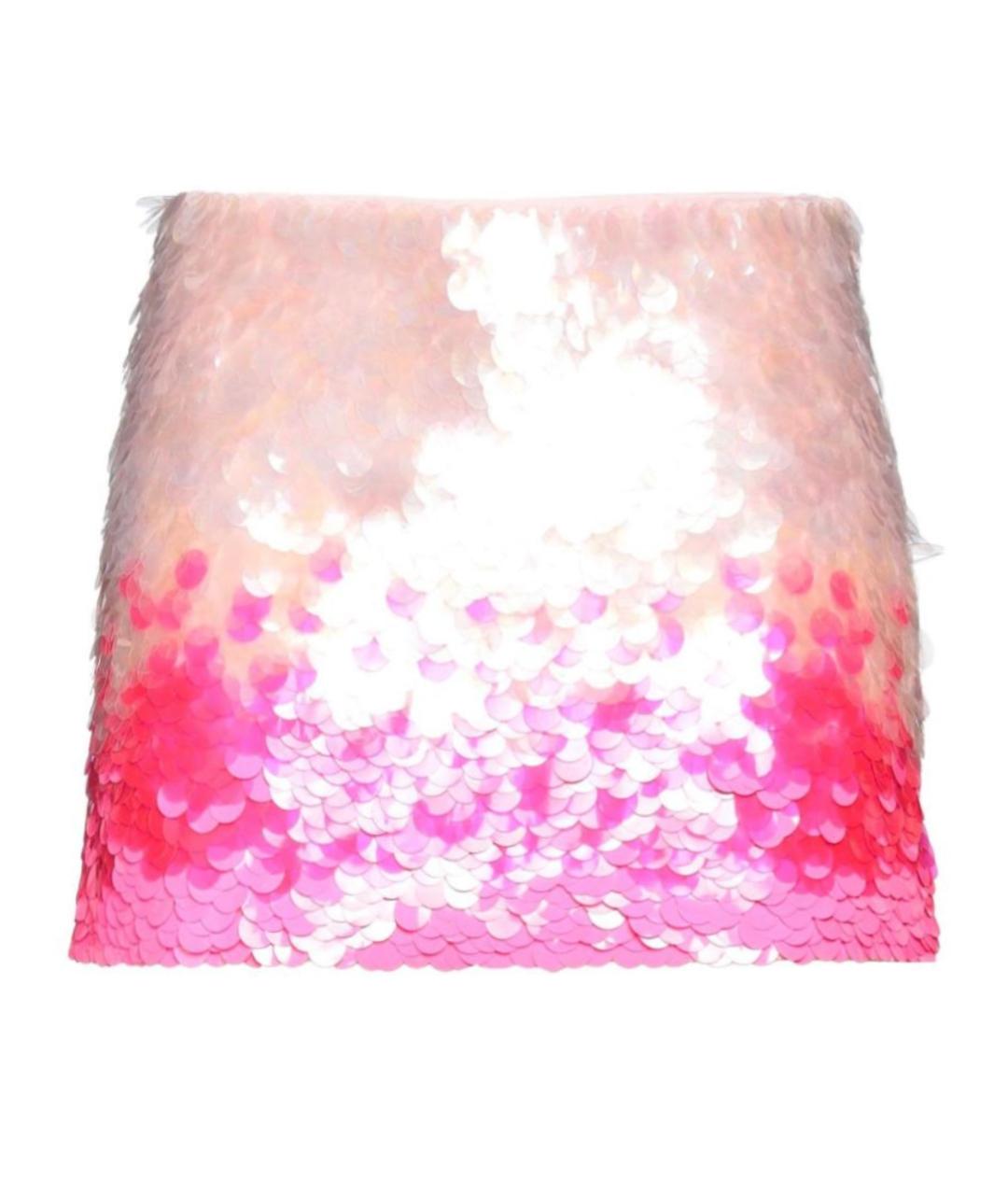 DAVID KOMA Розовая вискозная юбка мини, фото 1