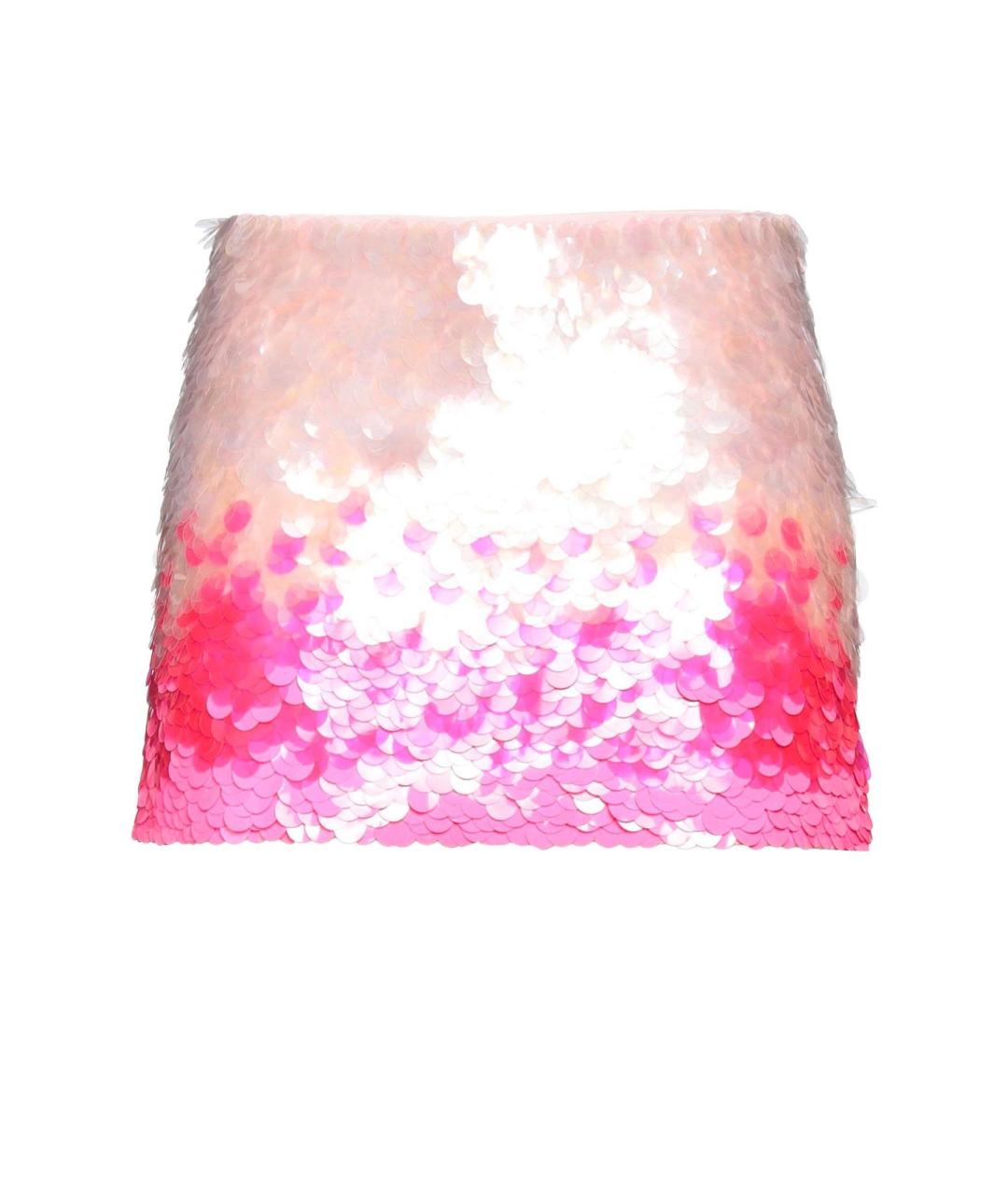 DAVID KOMA Розовая вискозная юбка мини, фото 4