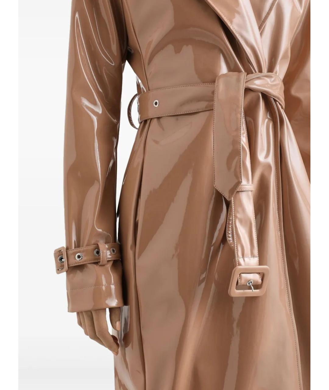 DOLCE&GABBANA Розовый полиуретановый тренч/плащ, фото 5