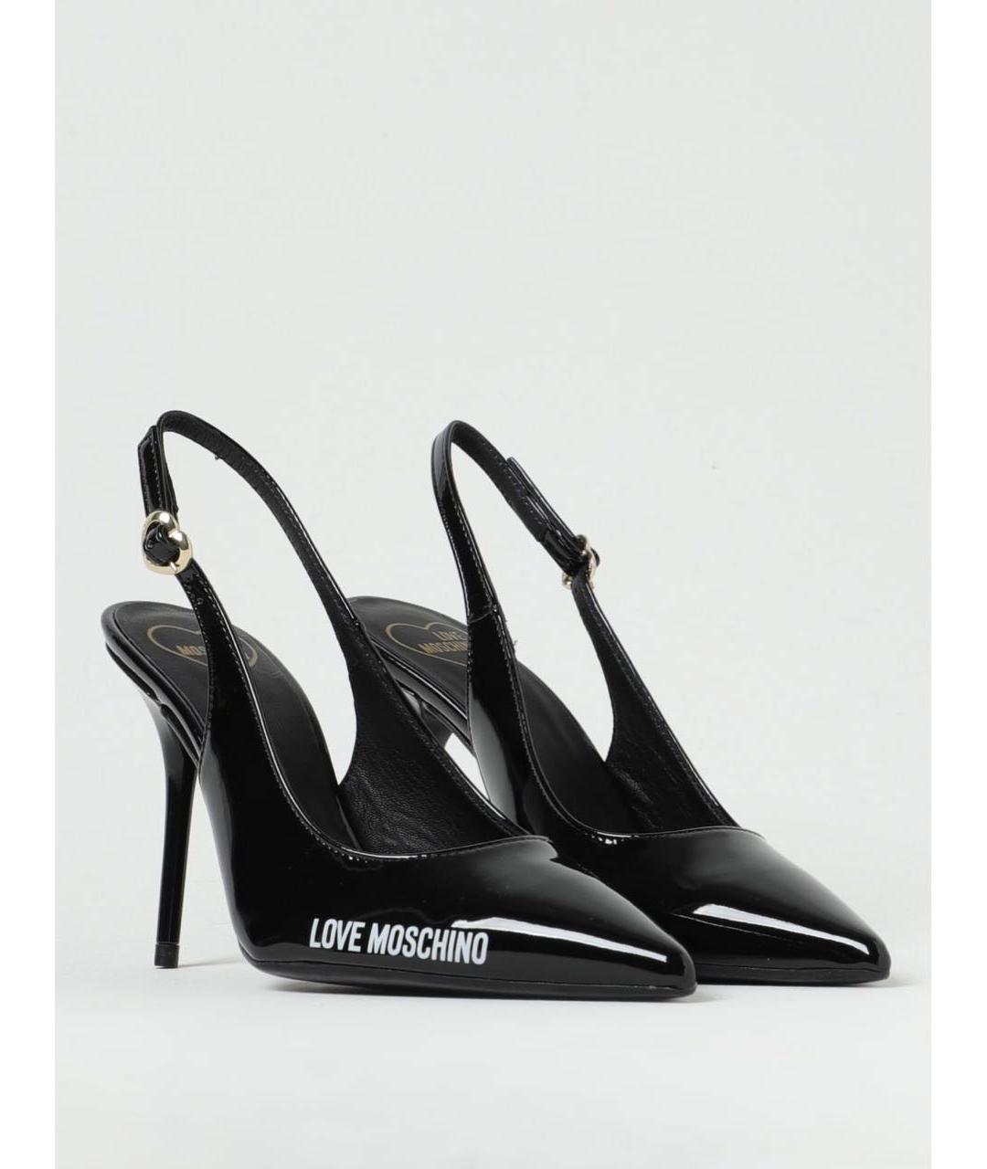 LOVE MOSCHINO Черные туфли из лакированной кожи, фото 3