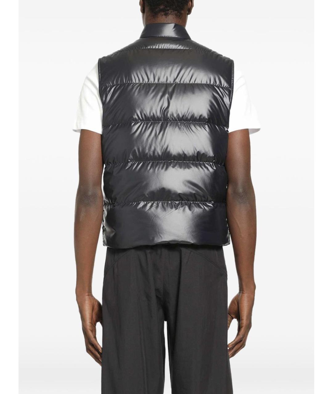 MONCLER Темно-синий полиэстеровый жилет, фото 2