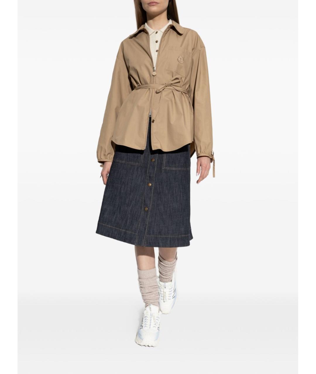 MONCLER Бежевая хлопковая рубашка, фото 5