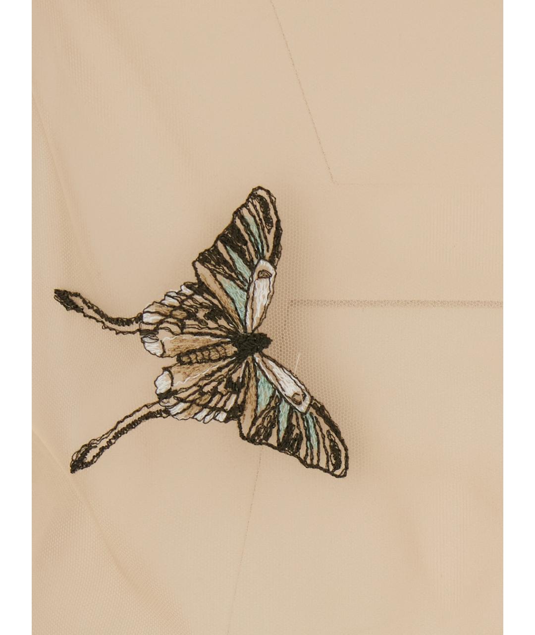 BLUMARINE Бежевое полиамидовое коктейльное платье, фото 2