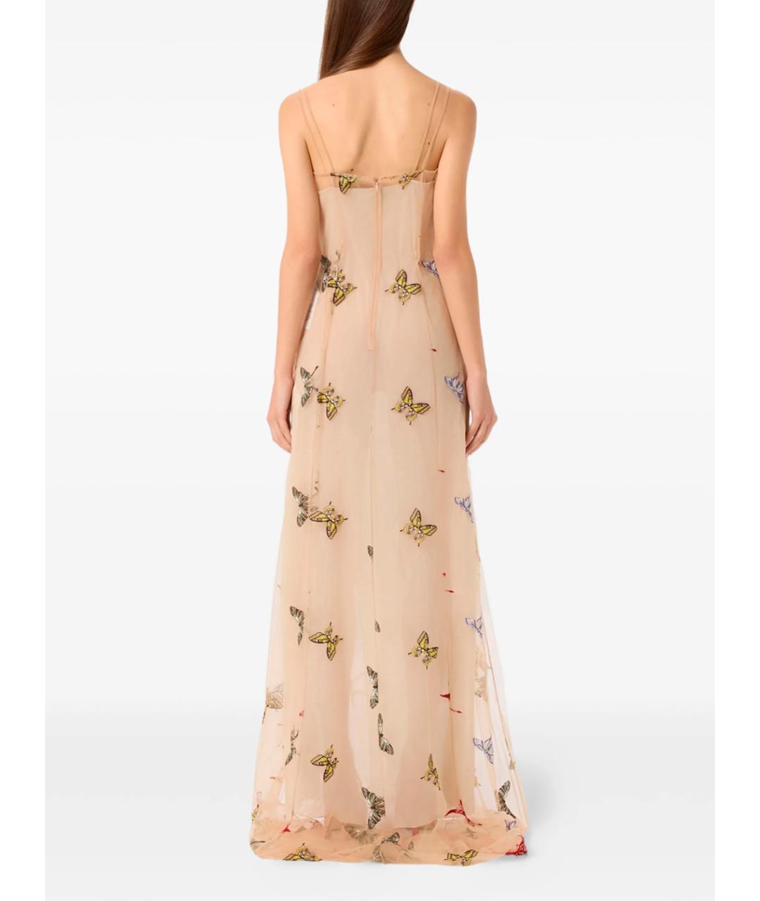 BLUMARINE Бежевое полиамидовое коктейльное платье, фото 3