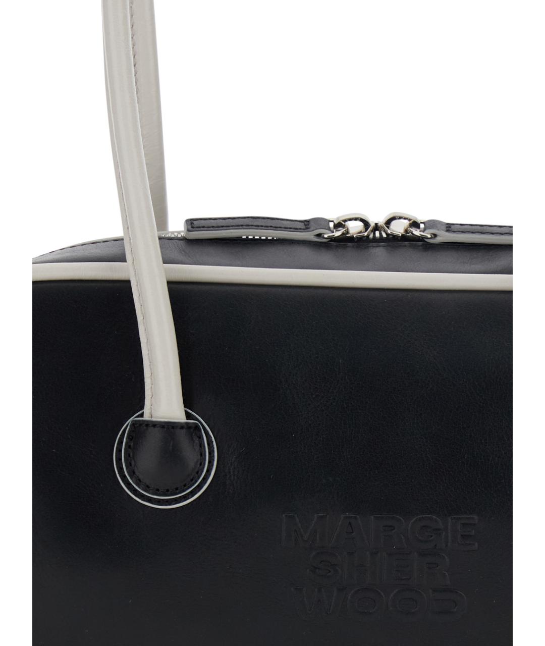 MARGESHERWOOD Черная кожаная сумка через плечо, фото 3