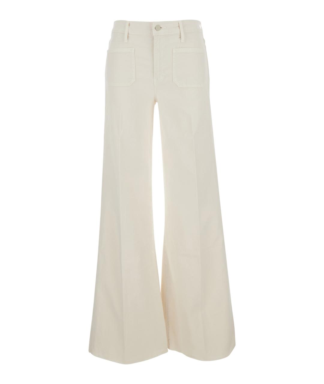 MOTHER Белые хлопковые джинсы клеш, фото 1