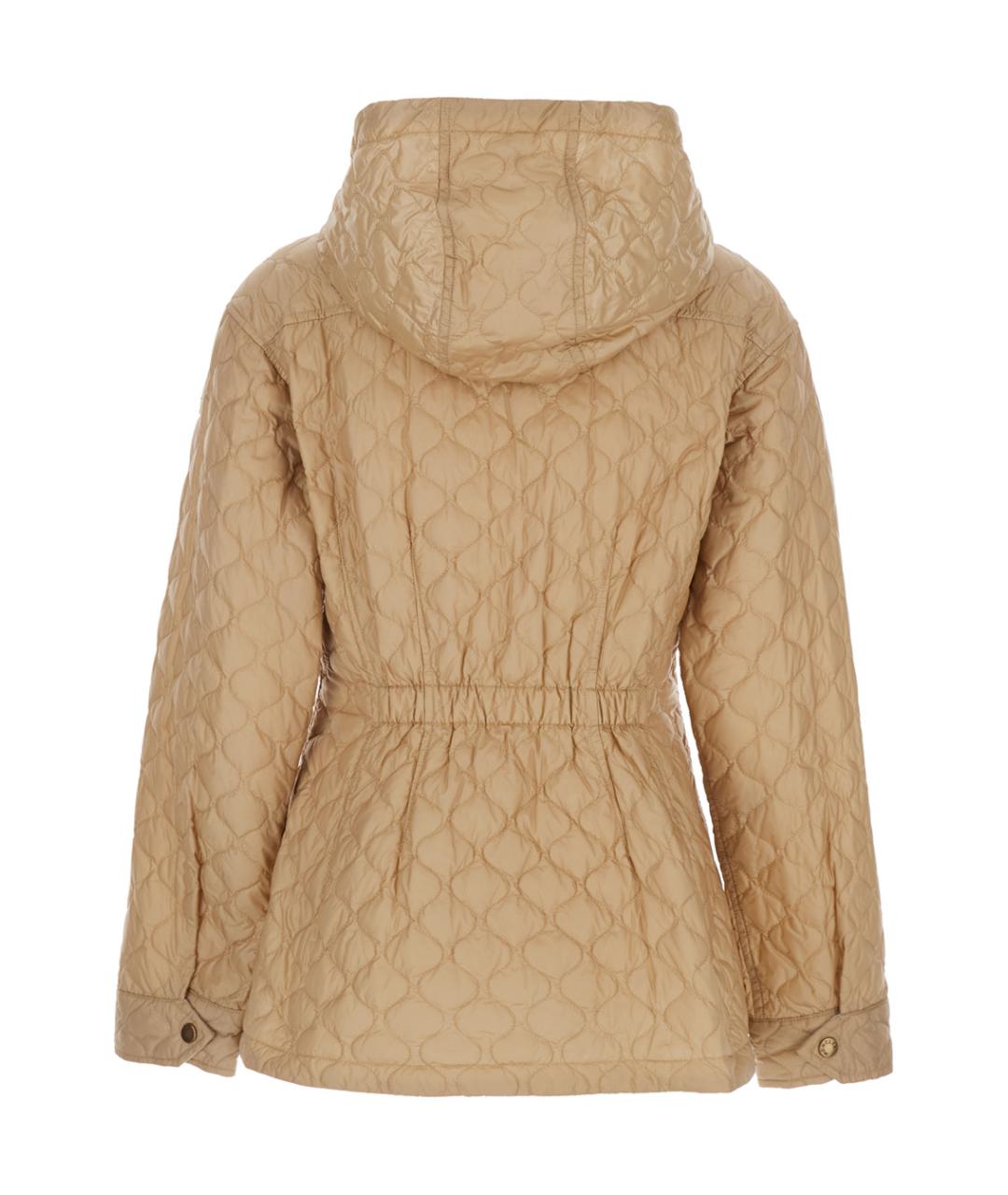MONCLER Бежевая полиамидовая куртка, фото 2