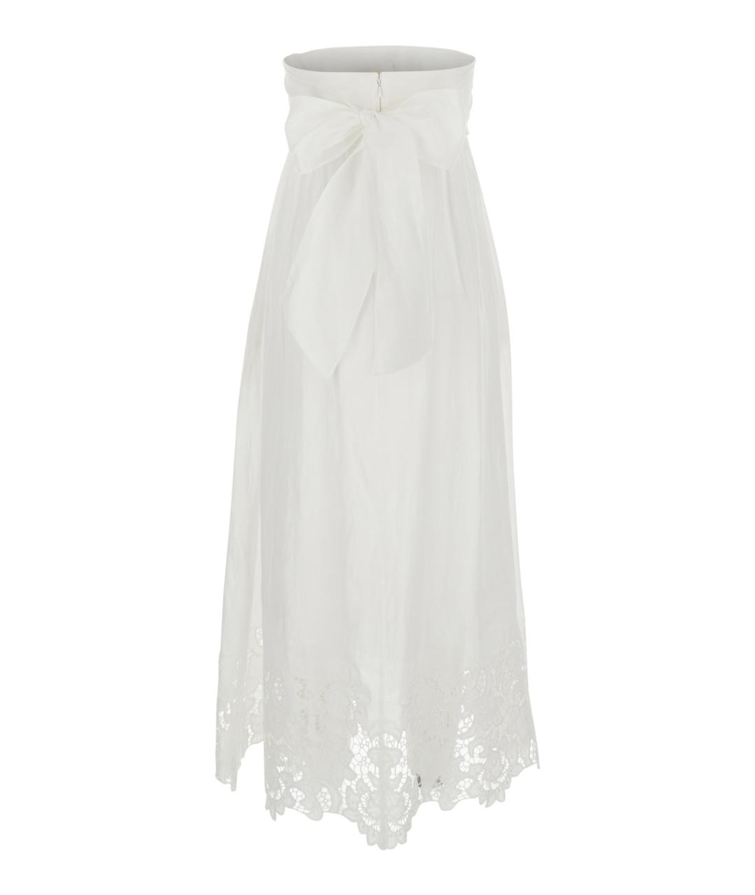 MAX MARA STUDIO Белое льняное повседневное платье, фото 2