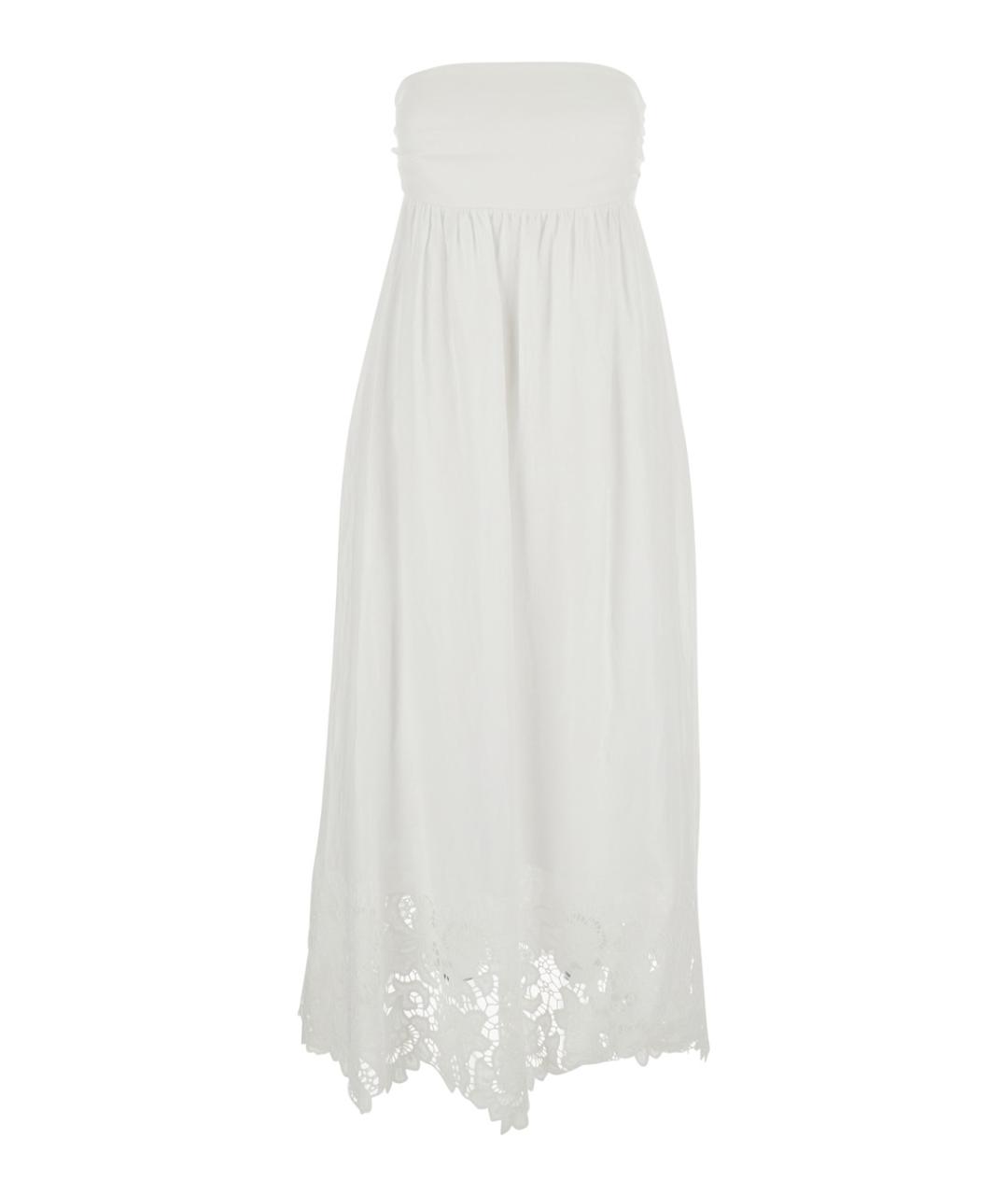 MAX MARA STUDIO Белое льняное повседневное платье, фото 1