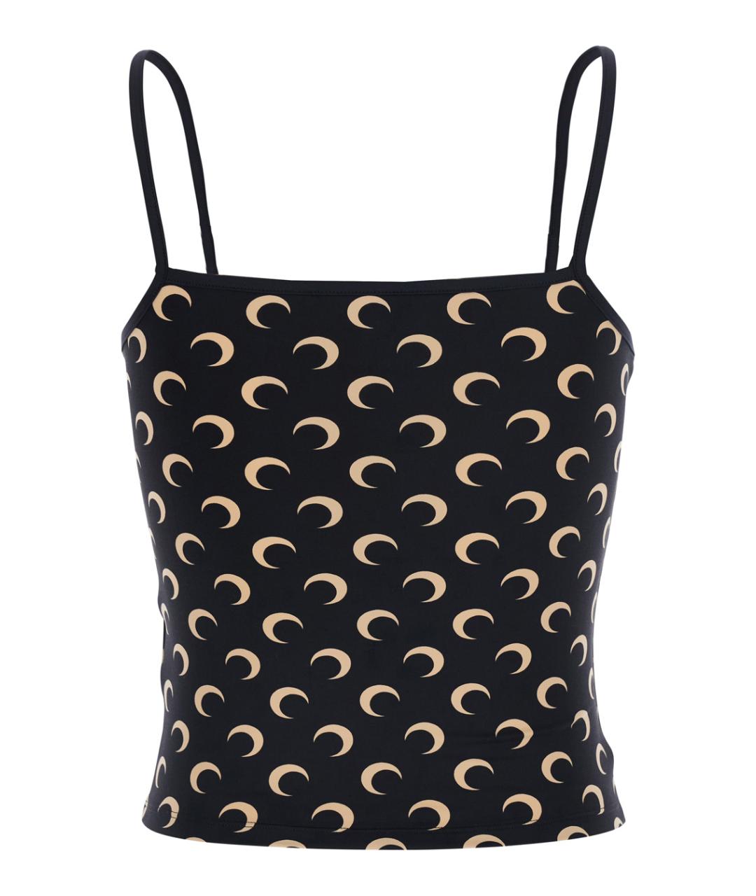 MARINE SERRE Черная полиамидовая майка, фото 2