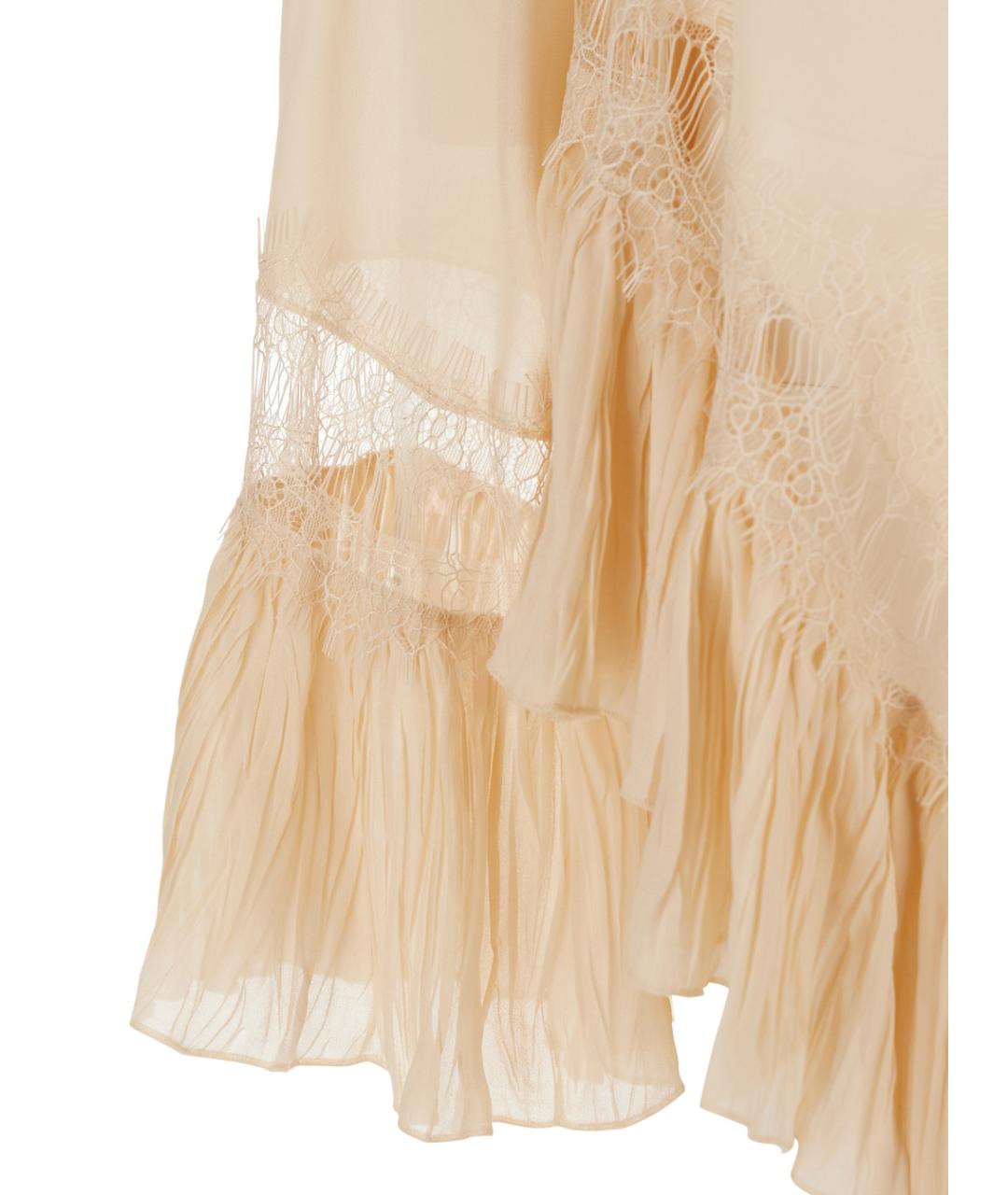 BLUMARINE Бежевая вискозная блузы, фото 3