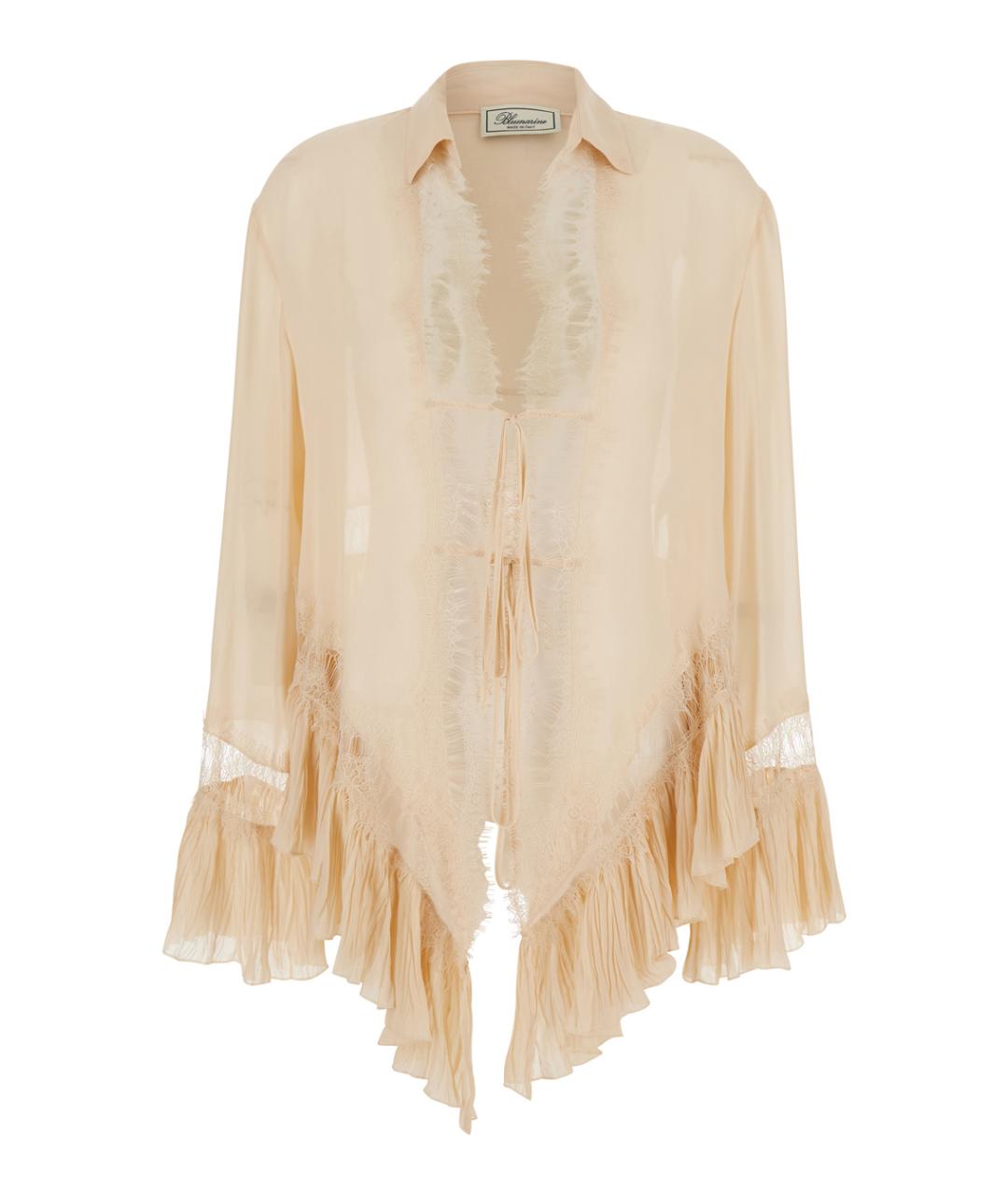 BLUMARINE Бежевая вискозная блузы, фото 1