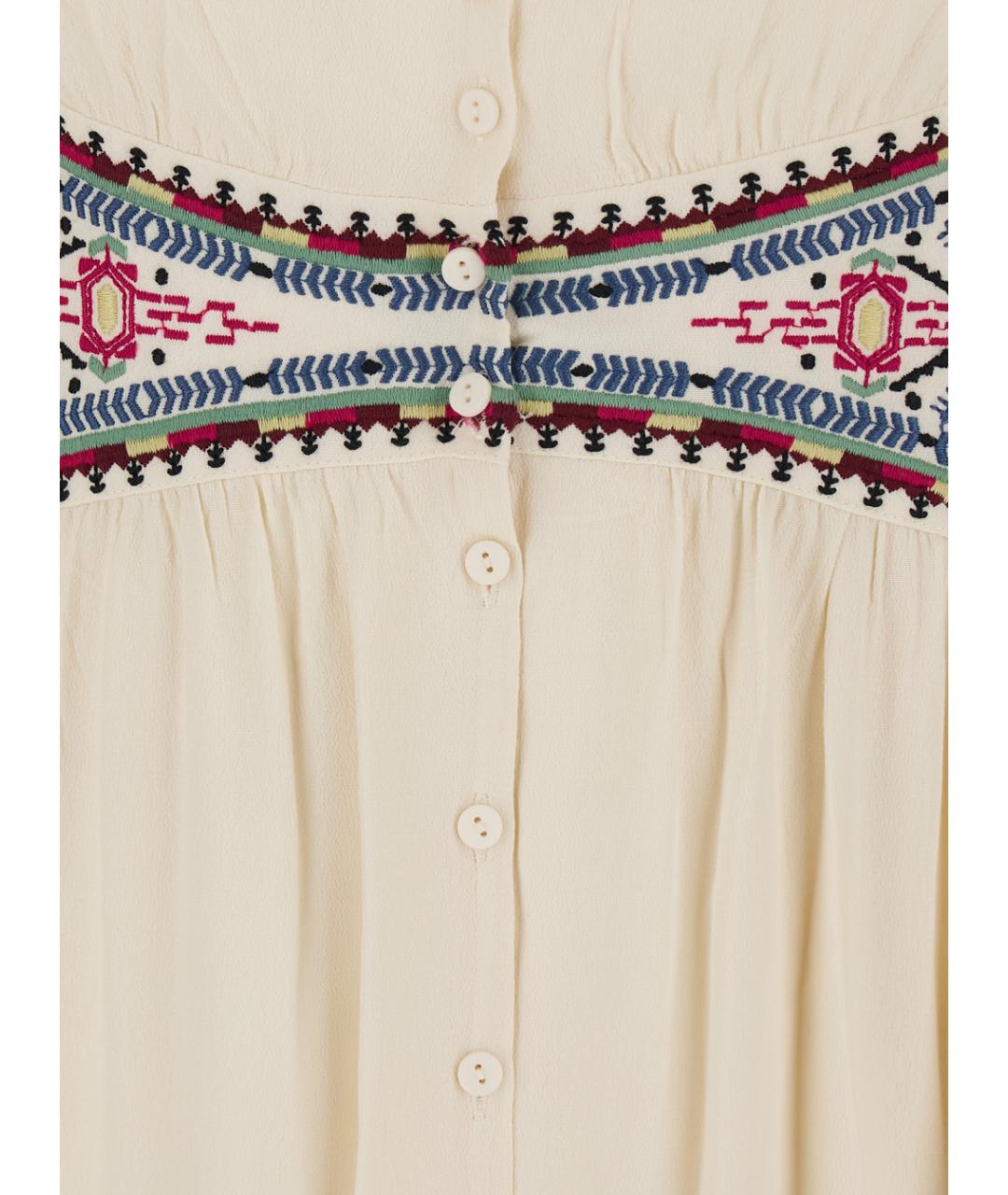 BA&SH Белое вискозное повседневное платье, фото 3