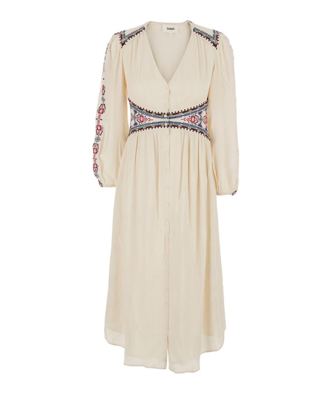 BA&SH Белое вискозное повседневное платье, фото 1