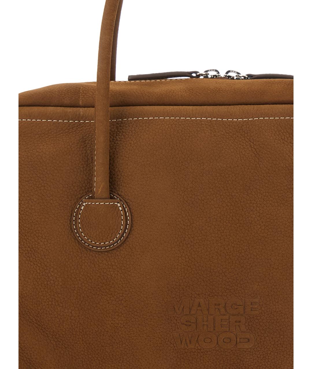 MARGESHERWOOD Коричневая кожаная сумка через плечо, фото 3