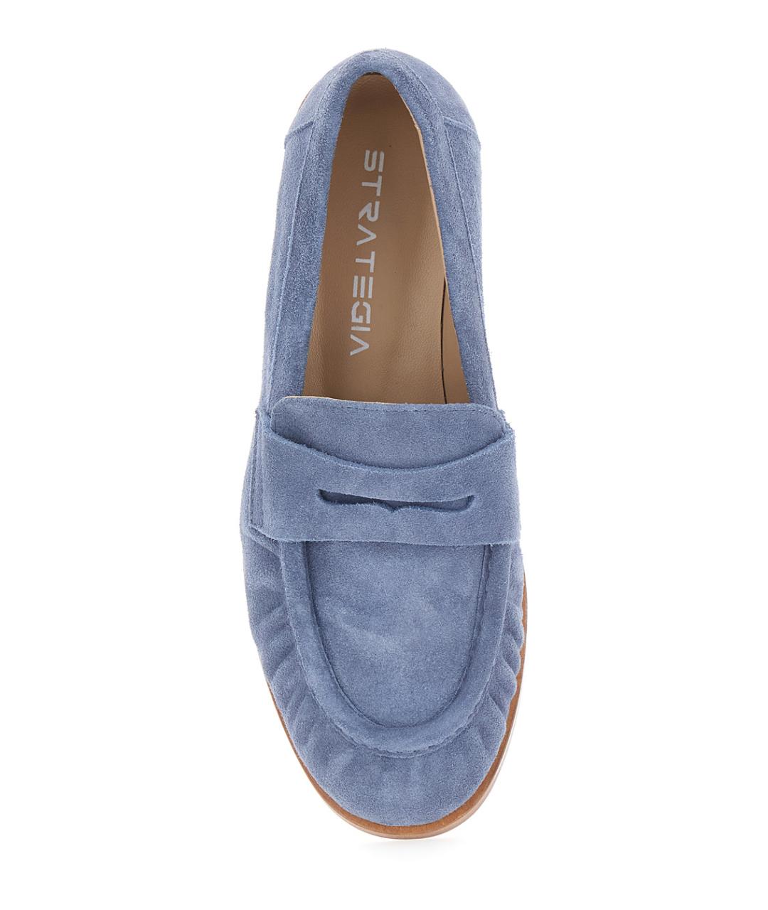 STRATEGIA Синие замшевые лоферы, фото 4