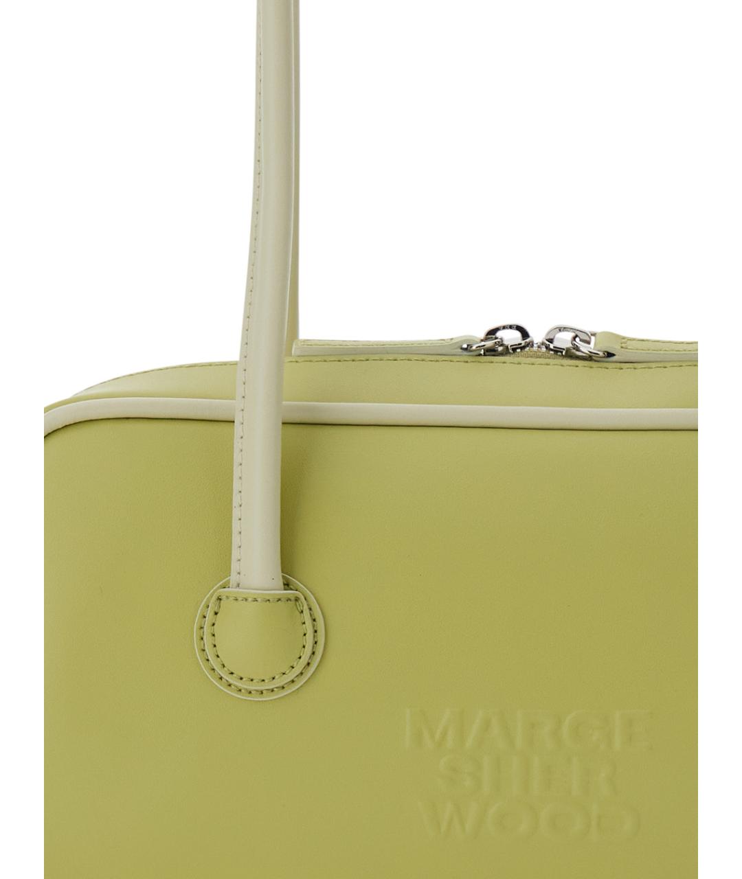 MARGESHERWOOD Зеленая кожаная сумка через плечо, фото 3