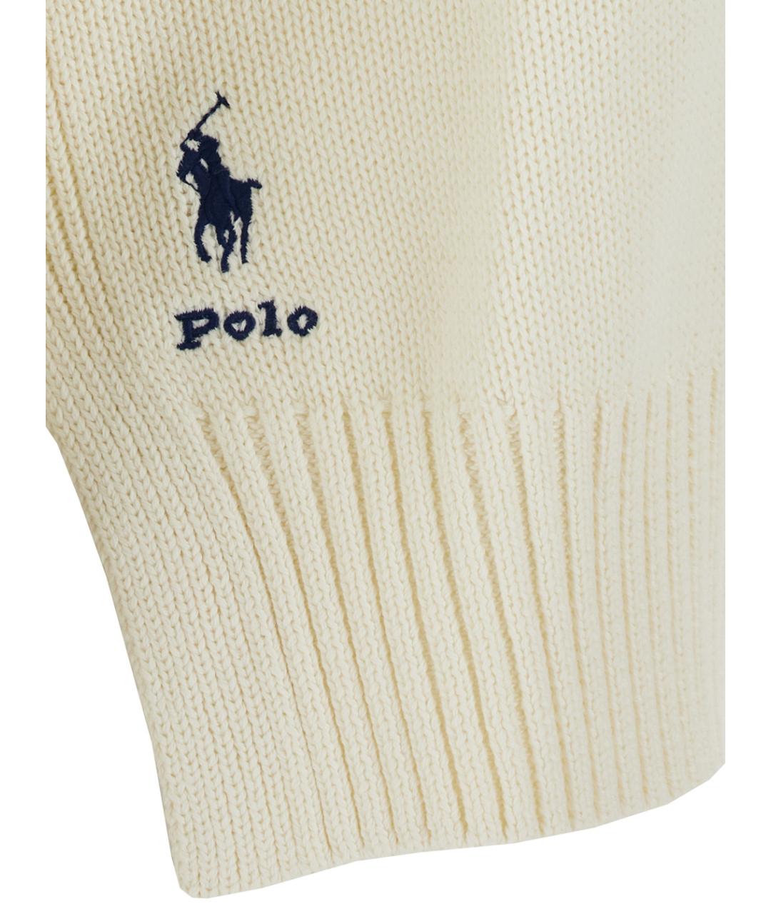 POLO RALPH LAUREN Белый хлопковый джемпер / свитер, фото 3