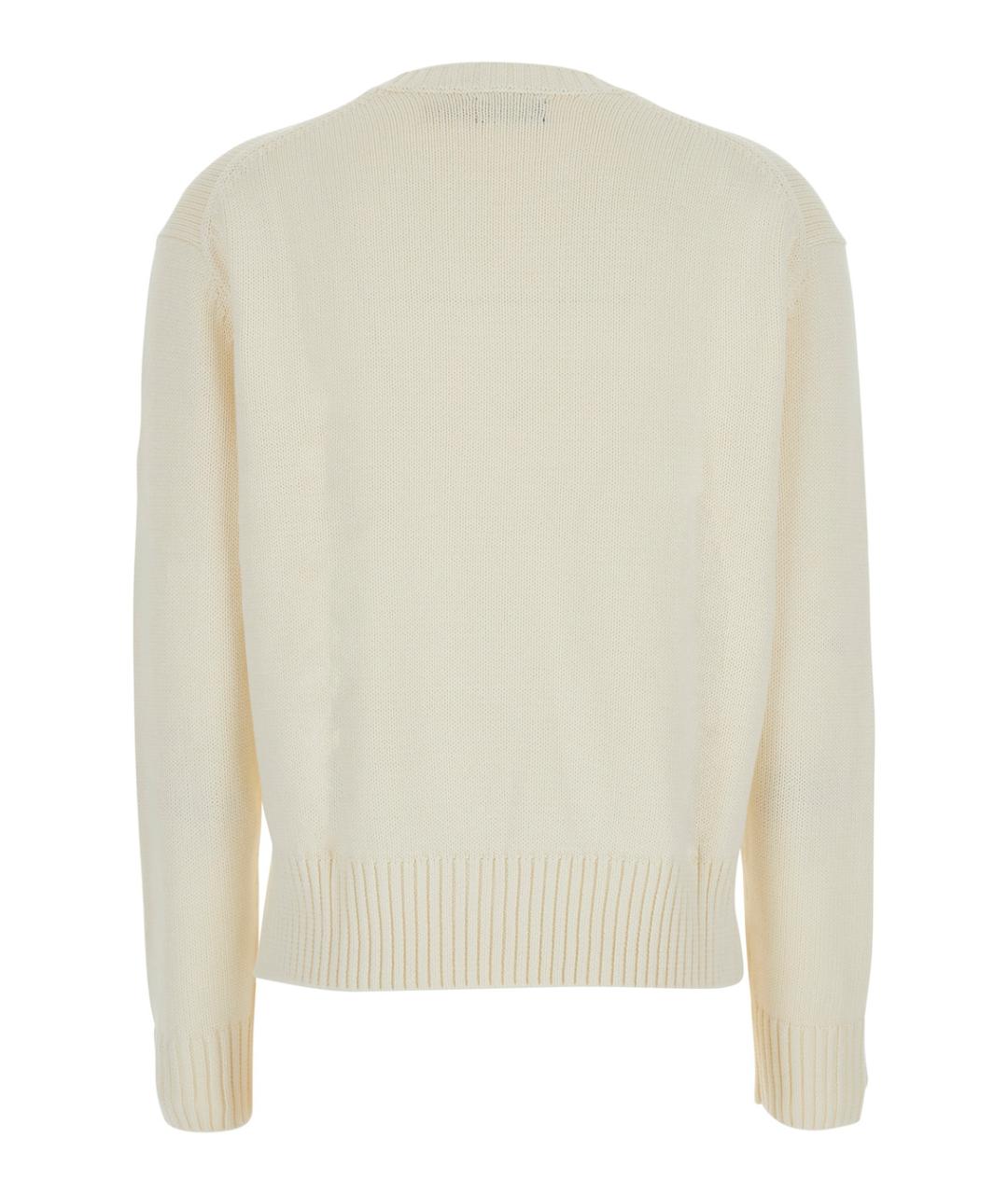 POLO RALPH LAUREN Белый хлопковый джемпер / свитер, фото 2