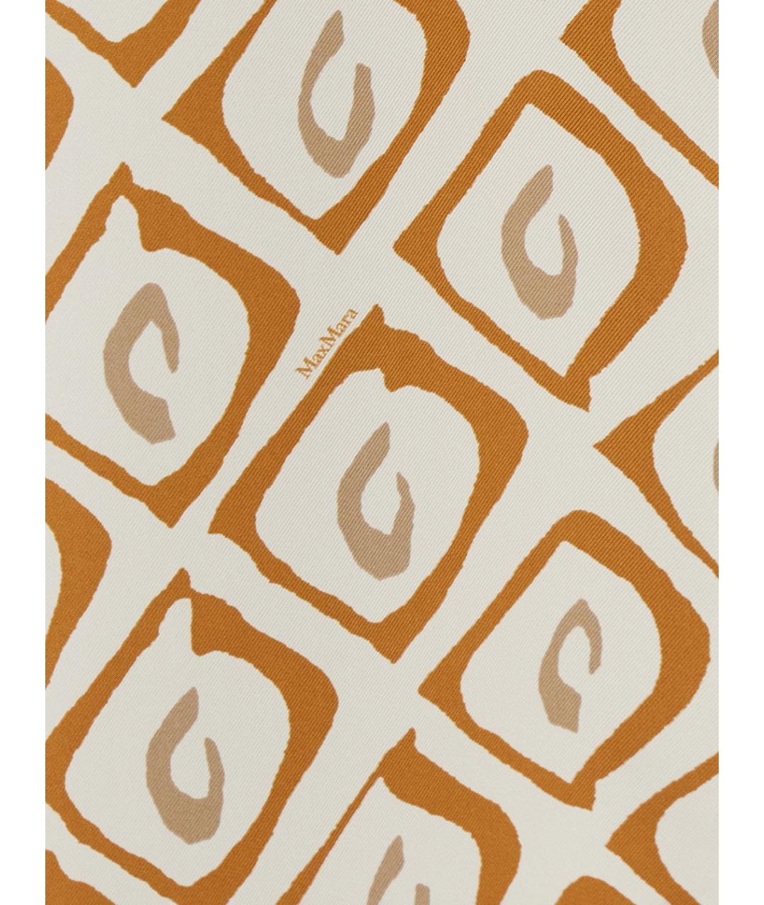 MAX MARA Бежевое шелковое повседневное платье, фото 3