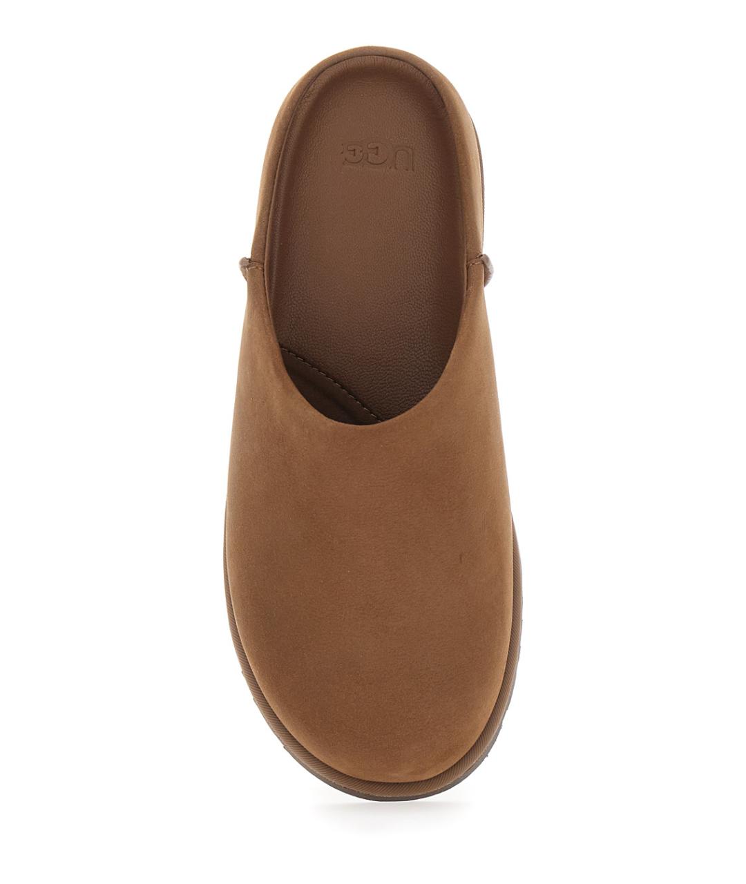 UGG Коричневые кожаные мюли, фото 4
