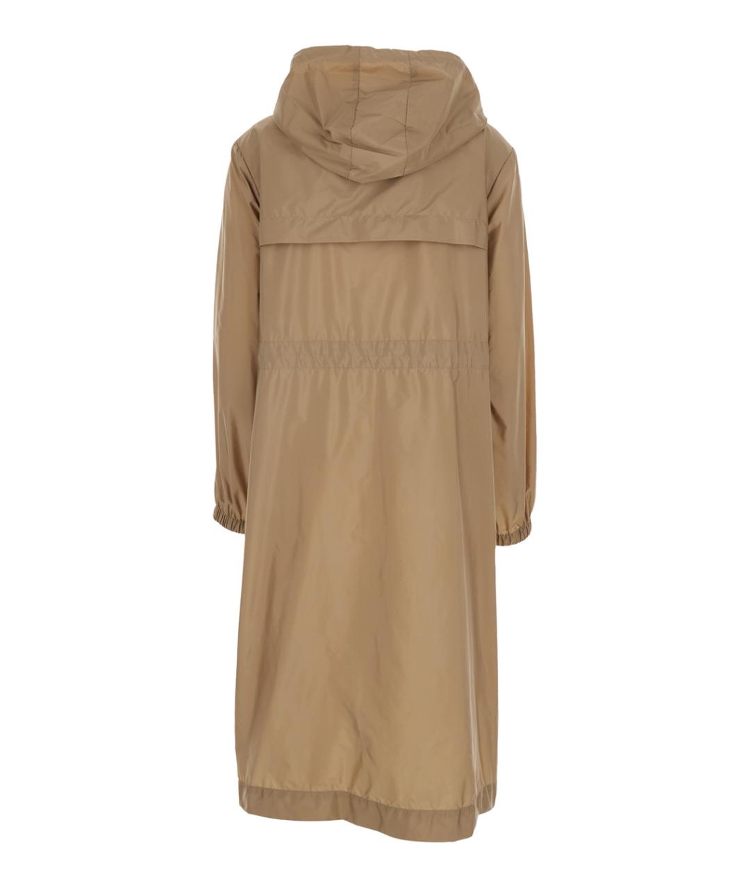 MONCLER Бежевый полиамидовый тренч/плащ, фото 2