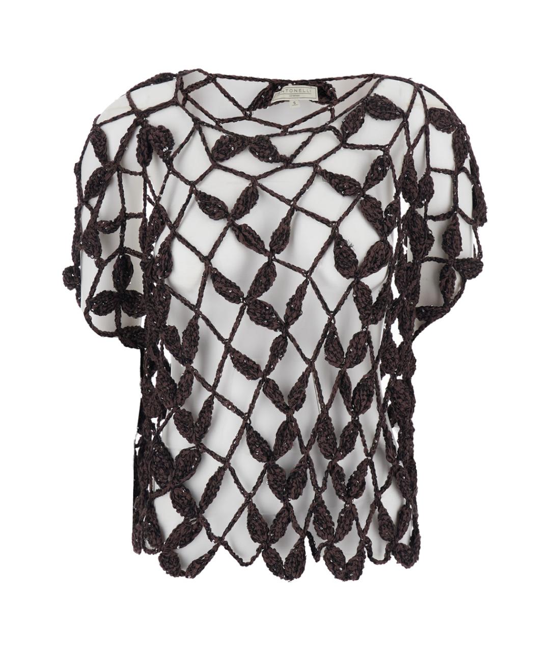 ANTONELLI Коричневая хлопковая блузы, фото 1