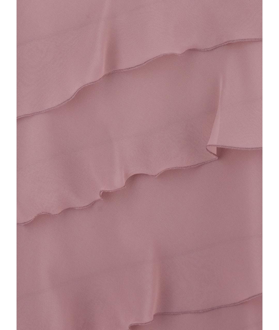 ANTONELLI Розовое шелковое коктейльное платье, фото 3